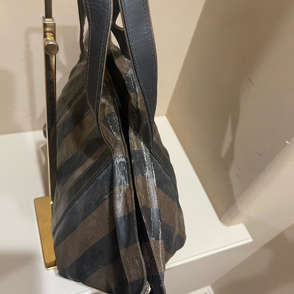 Vintage Fendi Pequin Striped Large Handbag - Picture 6 of 13